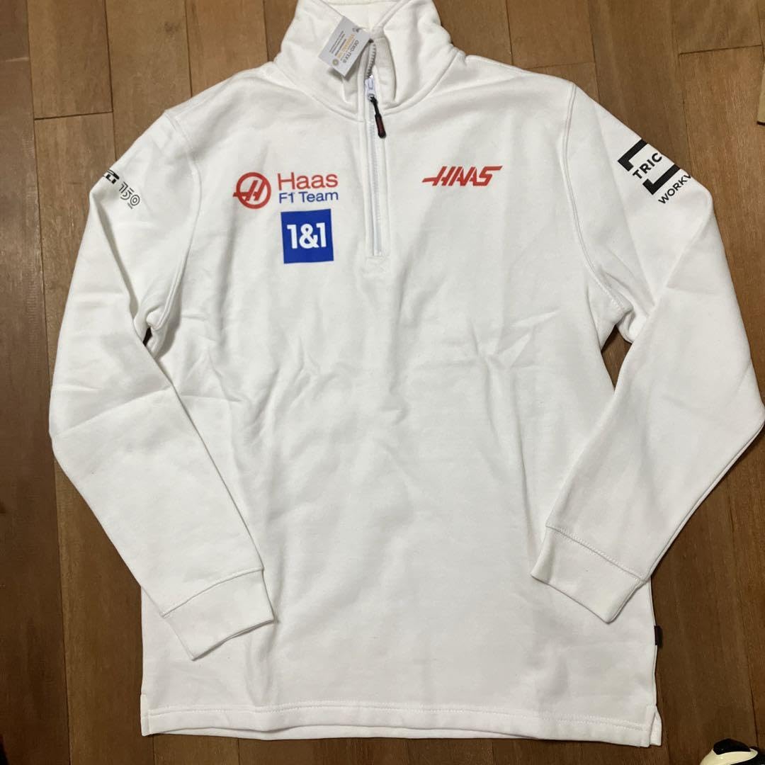 ハース　F1 チーム　スタッフ用　ハーフジップスウェット　厚手　支給品 Amazon.co.jp: ハース F1 チーム スタッフ用 ハーフジップ