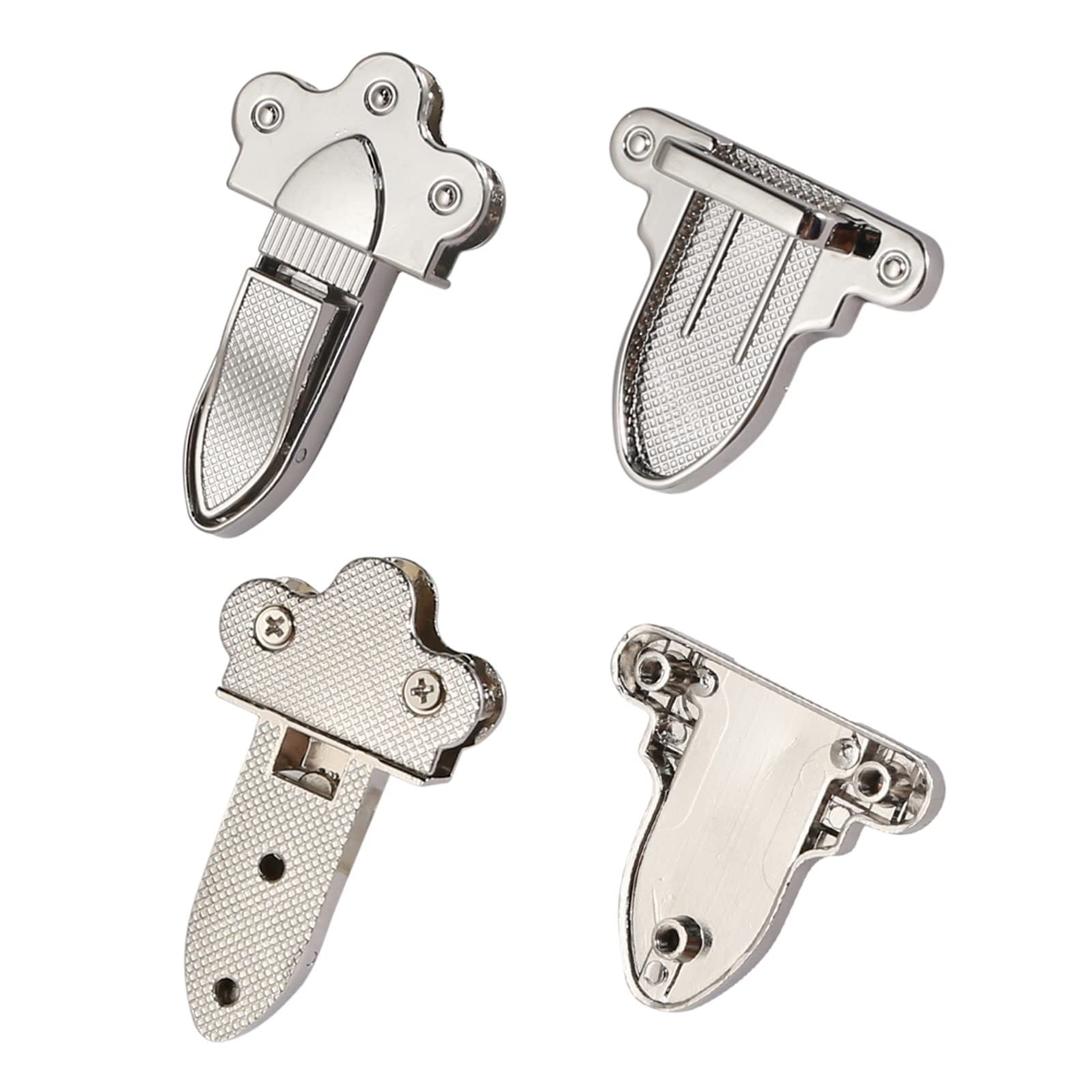 PVUVTNAHW 10PCS 4.1CM Metal Clasp Tongue Lock Push Locks Closure Parts For DIY Handbag Shoulder Bag Purse(Silver)