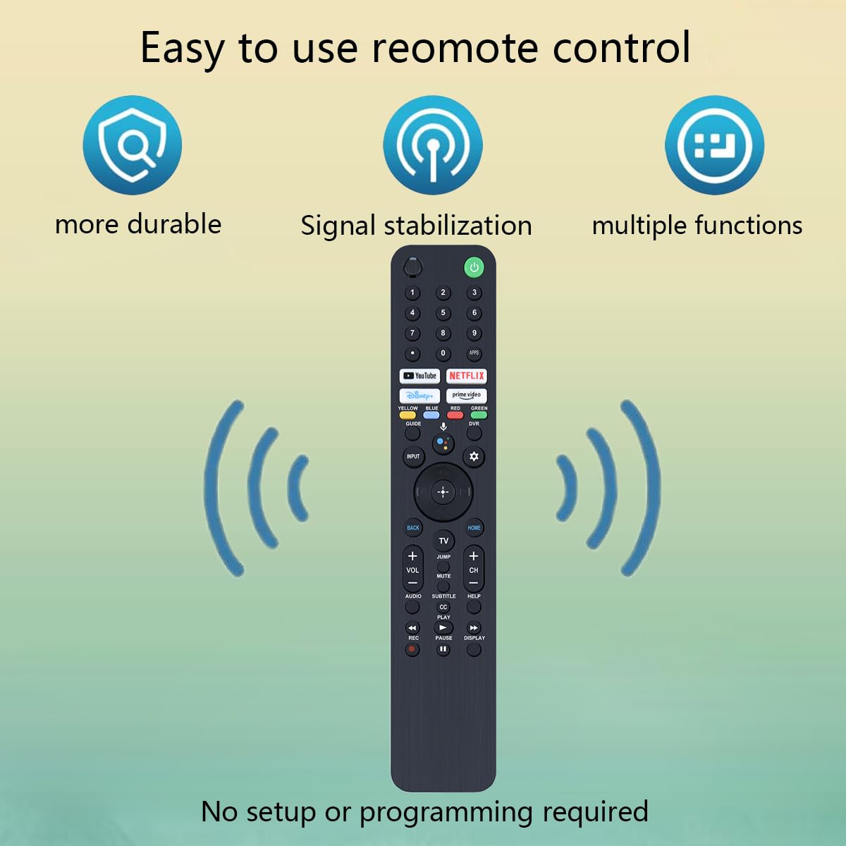 GHUST RMF-TX520U Telecomando vocale di ricambio per Sony Smart TV KD-75X79J KD-75X80CJ KD-75X81J KD-75X85J KD-85X85J KD-85X91CJ KD-85X91J XR-50X90J XR-50X94J XR-5A94J 84J XL 75X95J XR-75Z9J XR-77A80J