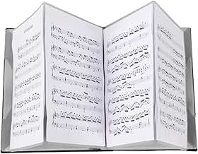 Luocute Pasta de Partituras, Suporte para Folhas de Piano Expansível Com Capacidade para 40 Folhas Com Design Recortado para Marcação Direta, Capa PP Fosca Não Reflexiva para Estudantes