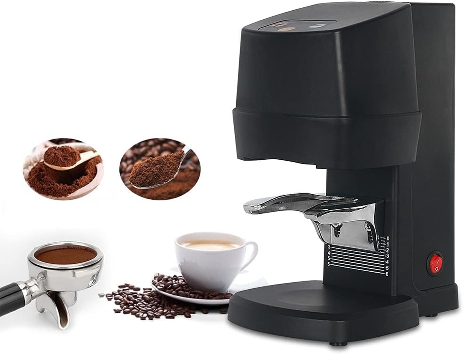 58mm Coffee Tamper, Automatic Electric Coffee Bean Powder Tamper, Adjustable Pressure 10-30 Kg, Coffee Tool, Suitable For Cafes And Restaurants.