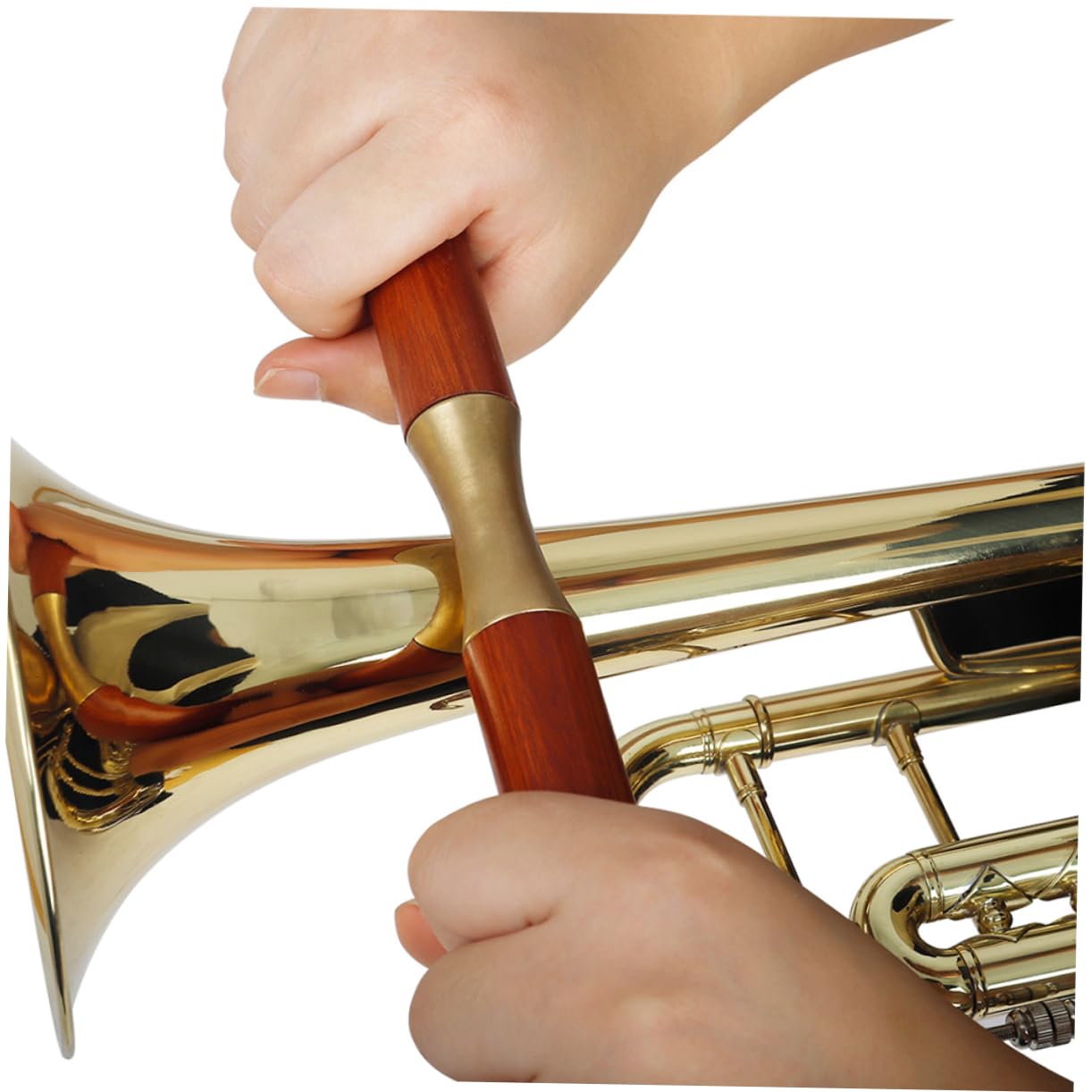 TOYANDONA Ręczny Narzędzie Do Naprawy Wgnieceń Instrumentów Muzycznych z Drewnianym Uchwytem Do Saksofonu Trąbki i Puzonu Brązowy