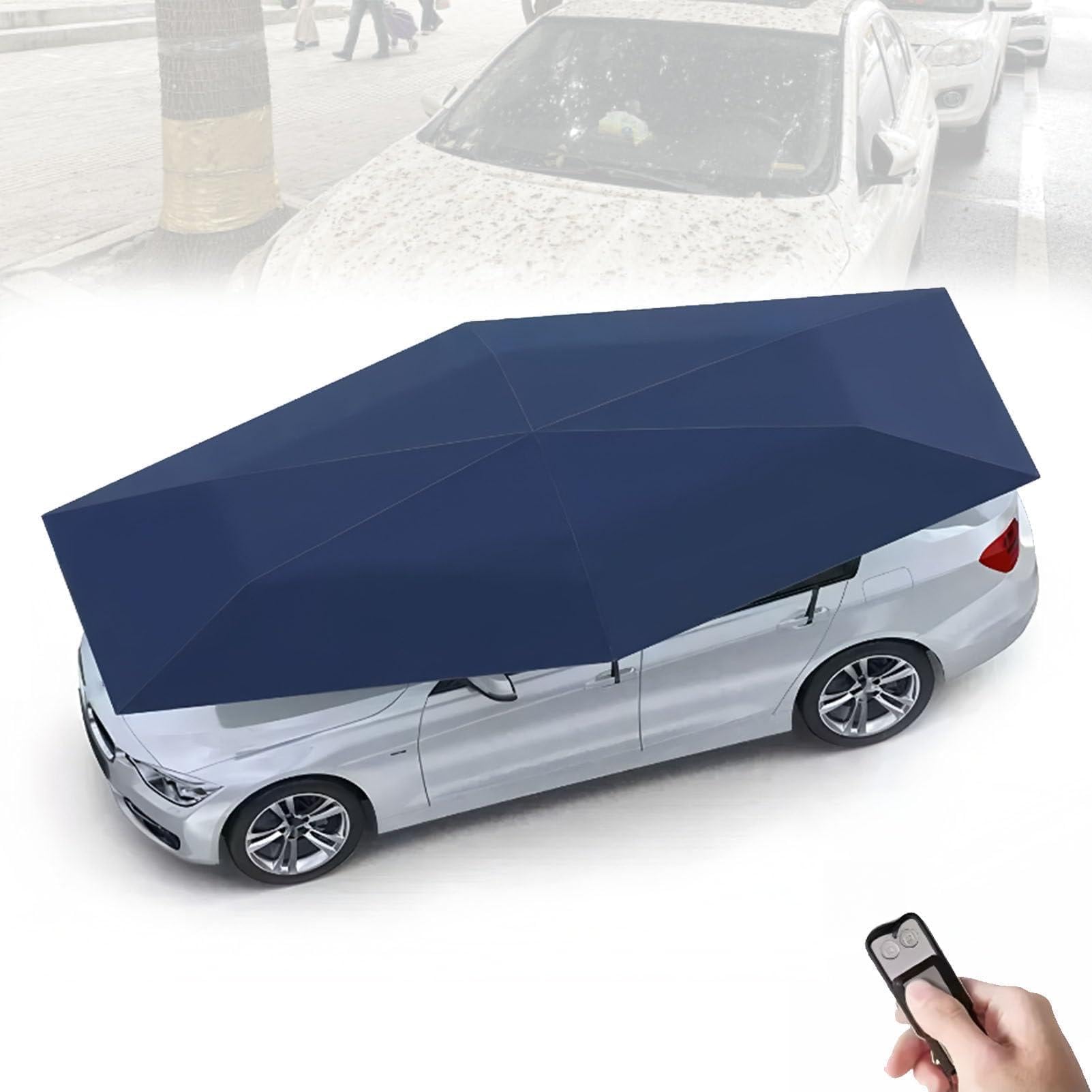 Universal Car Tent - Fully Automatic Movable Carport, Foldable Protection Umbrella for SUVs, Trucks, and Vans