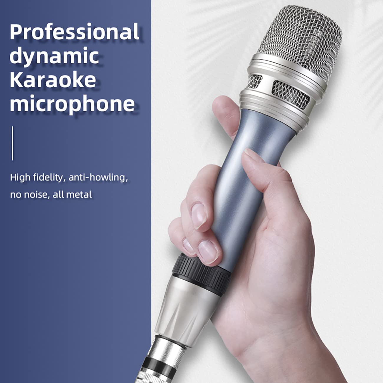 Depusheng C90 microfono dinamico con Cable Profesional Vocal Micrófono Karaoke de Mano para Canto, Discurso, Boda, Escenario, Actividad al Aire Libre