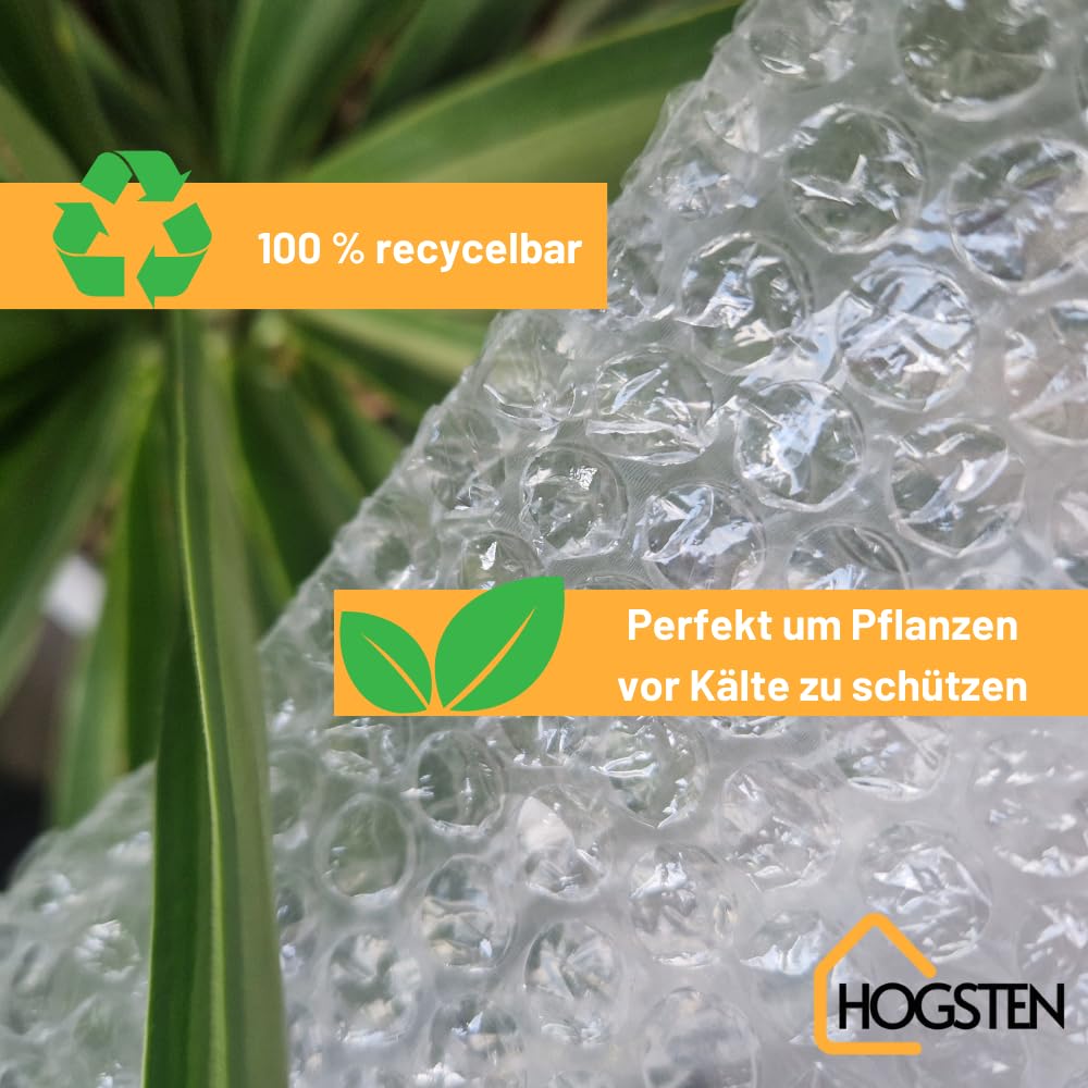 Luftpolsterfolie Rolle 50 cm x 100 m - Noppenfolie für Versand, Verpackung & Umzug -100% recycelbar - Bubble Wrap Polstermaterial Verpackungsmaterial (50my)