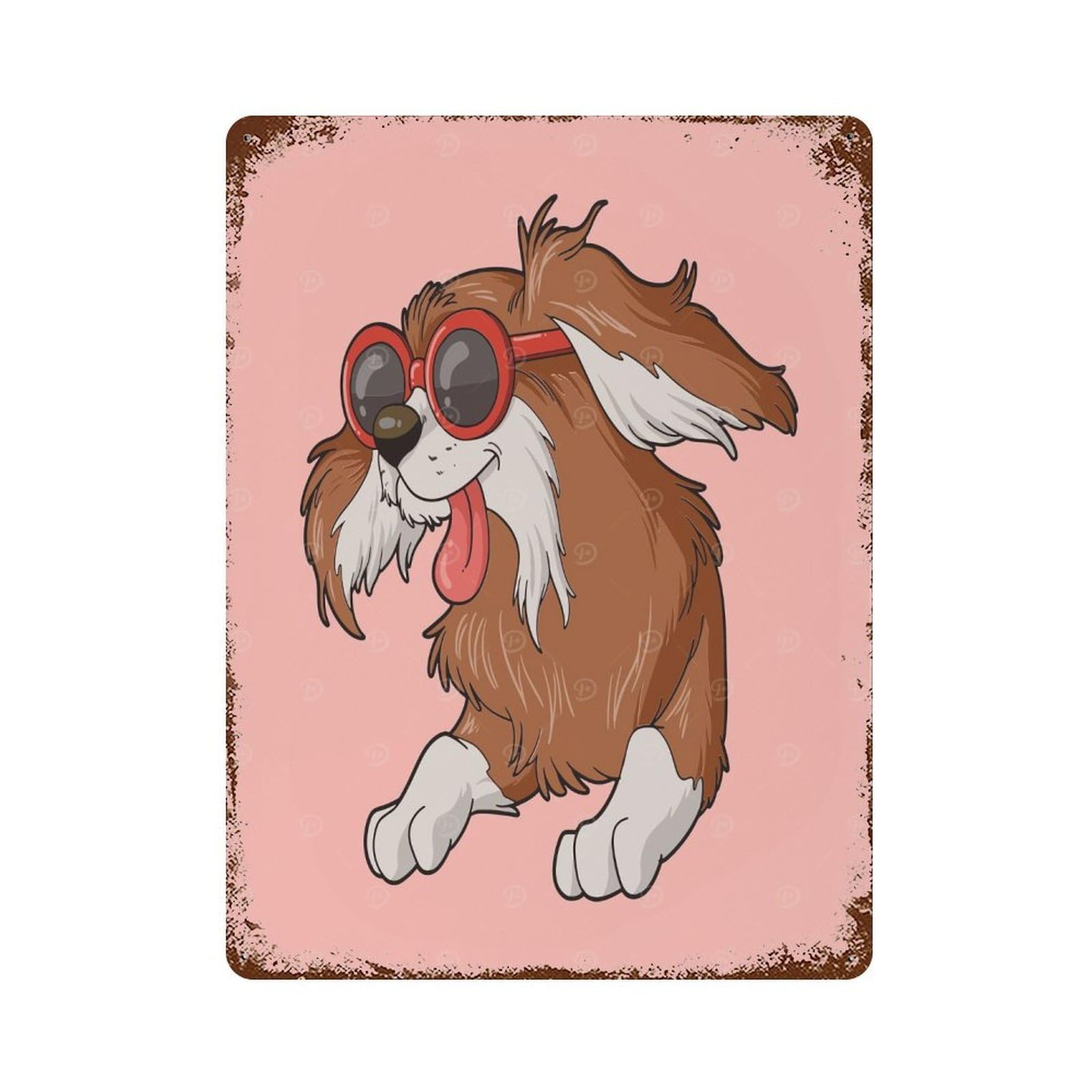 Decorative Tin Sign with Coolest Dog Ever Design 15.7"x11.8", for Farmhouse, Kitchen And Entryway Decor, Decorative Metal Wall Art
