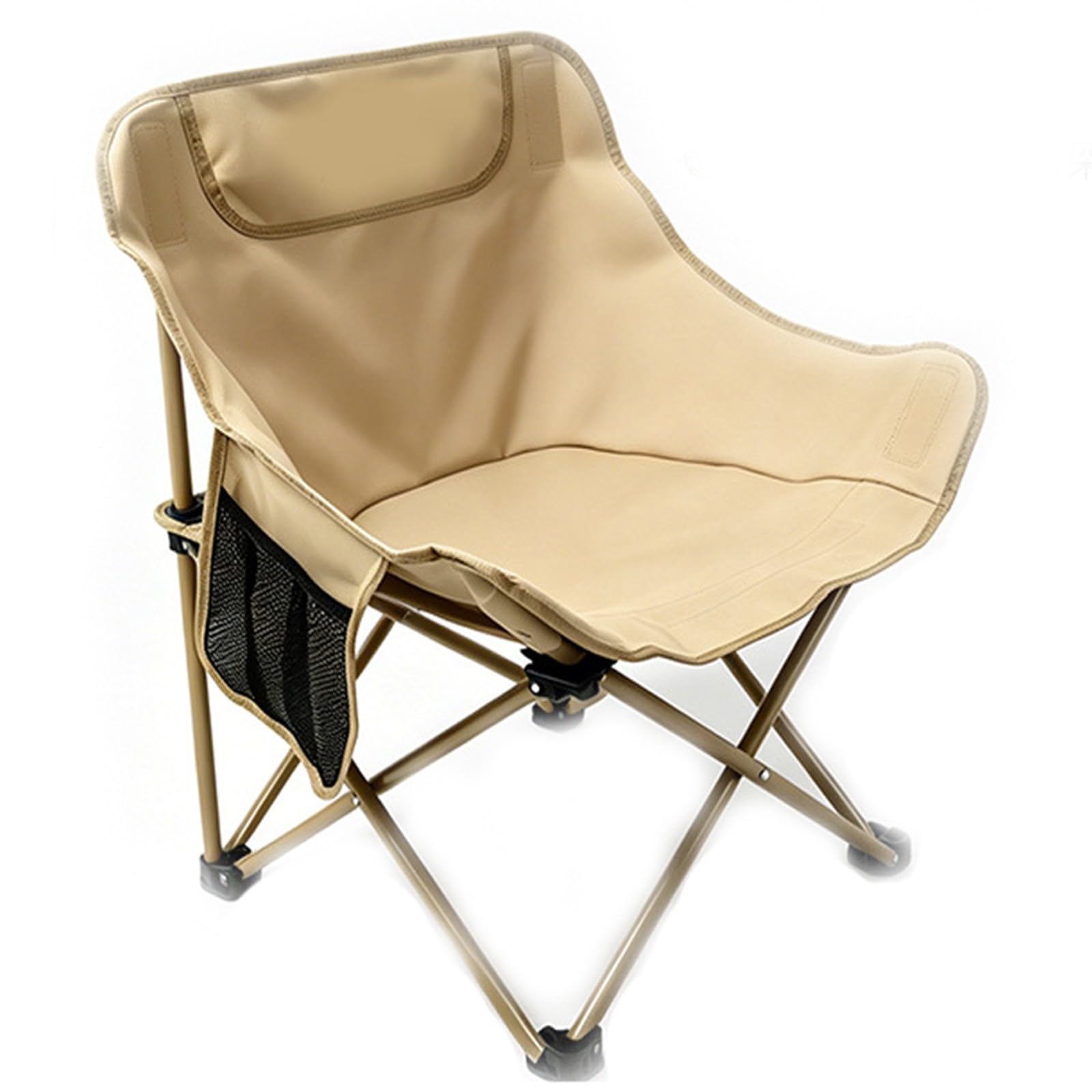 Chaise de Camping Pliable Surdimensionnée Portable avec Porte Gobelets et Accoudoirs Cadre Stable pour Extérieur Intérieur Camping Pêche Couleur Noir Gris B