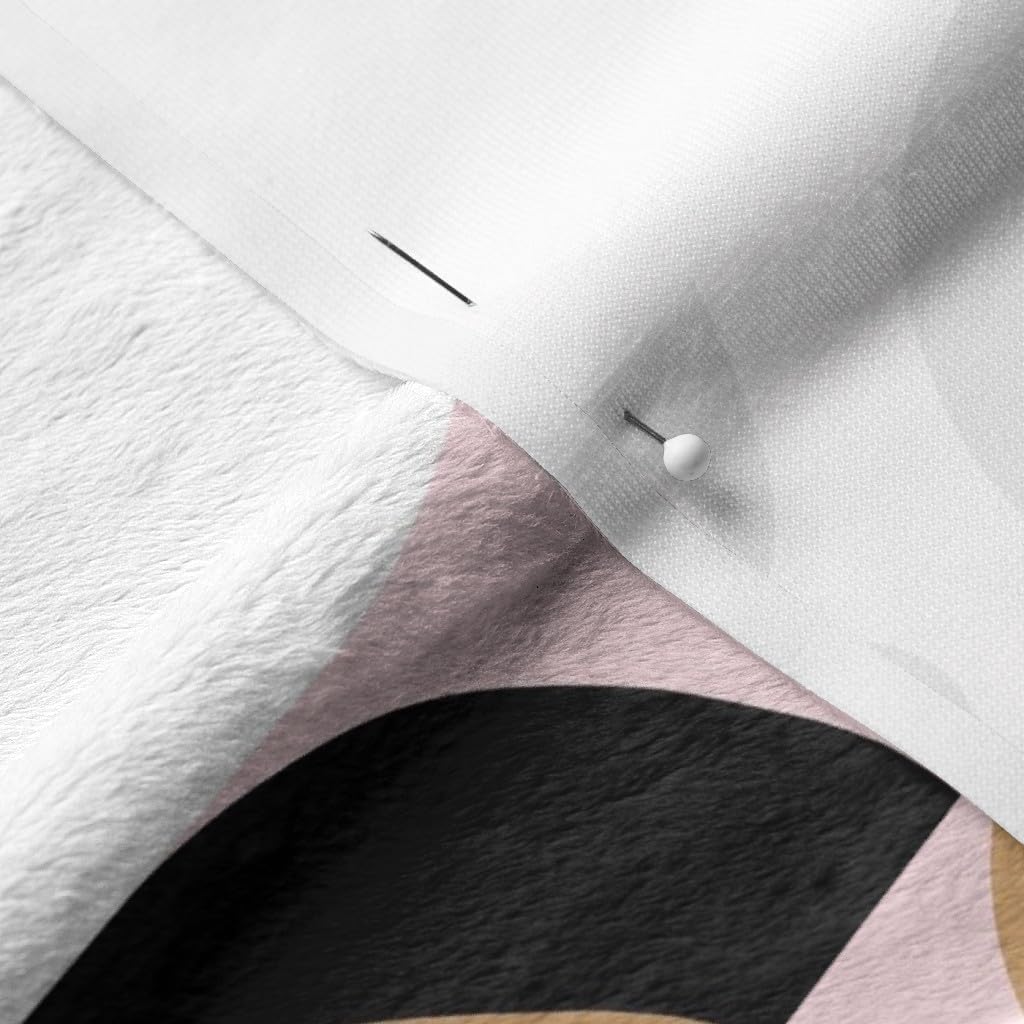 Spoonflower Fabric - Bird Dog Flower Toucan Rainbow Abstract Shapes Printed on Minky Fabric by The Yard - Sewing Baby Blankets Quilt Backing Plush