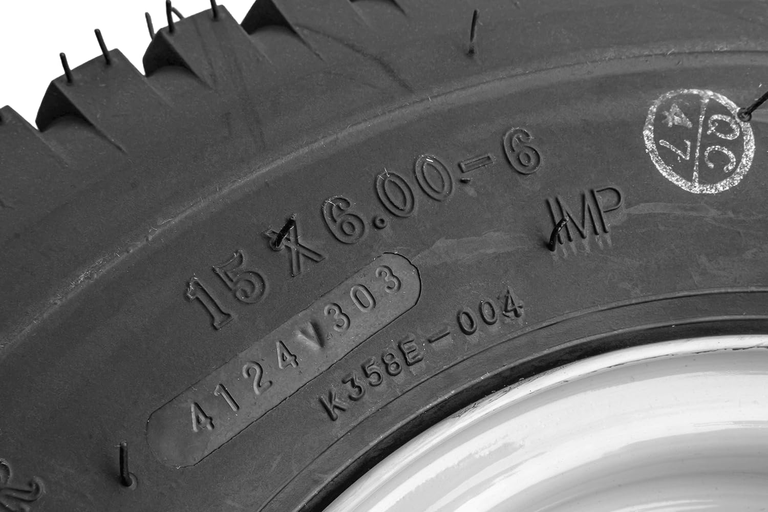 UNITRAILER Roue Complète 15x6.00-6 pour Tondeuse, Stabilité Maximale et Traction sur Herbe, Pneu Kenda 4PR et Jante en Acier STARCO 3x98 avec Roulements Étanches 6205-2RS