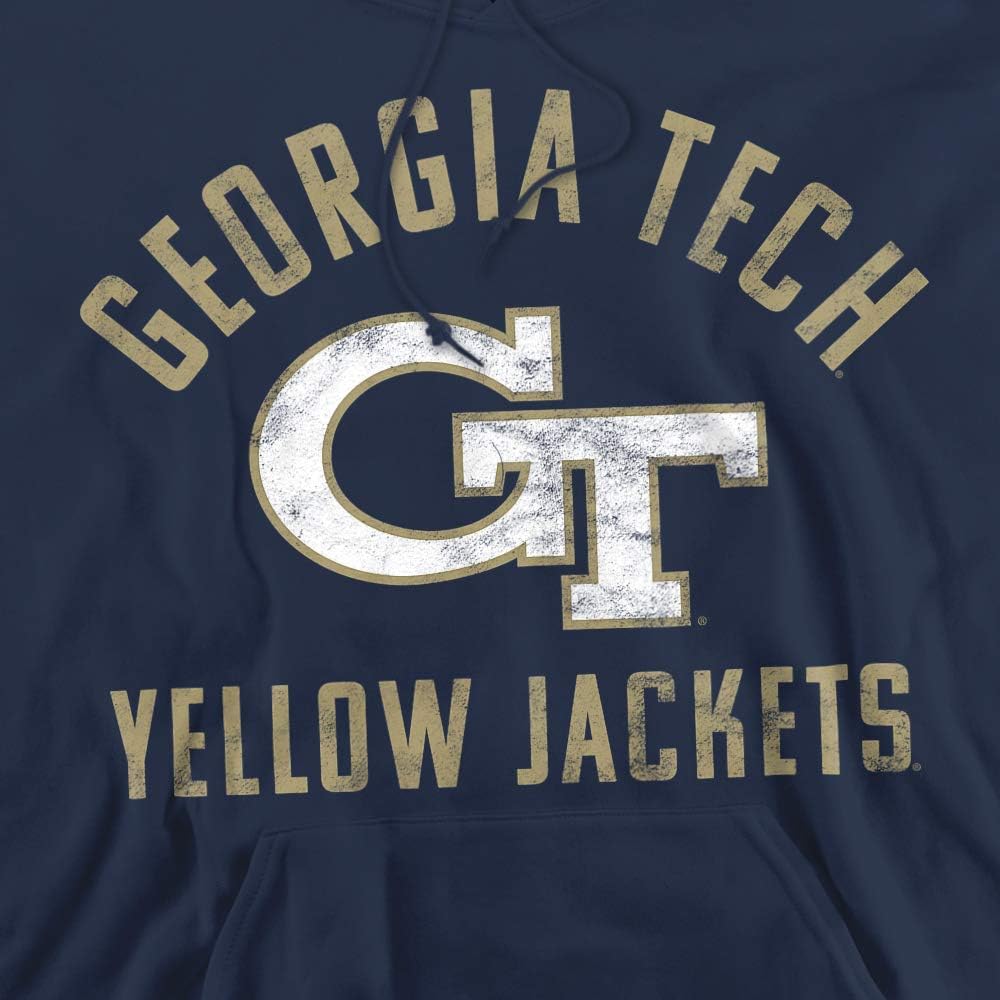 Georgia Tech Official Yellow Jackets Logo Unisex Adult Pull-Over Hoodie - Image 2