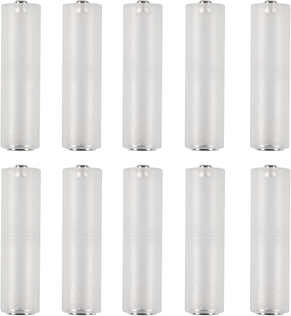 AEDIKO 10pcs AAA to AA Converter AAA to AA Battery Adapter AAA to AA Battery Converter Holder AAA to AA Adapter for AAA to AA Battery