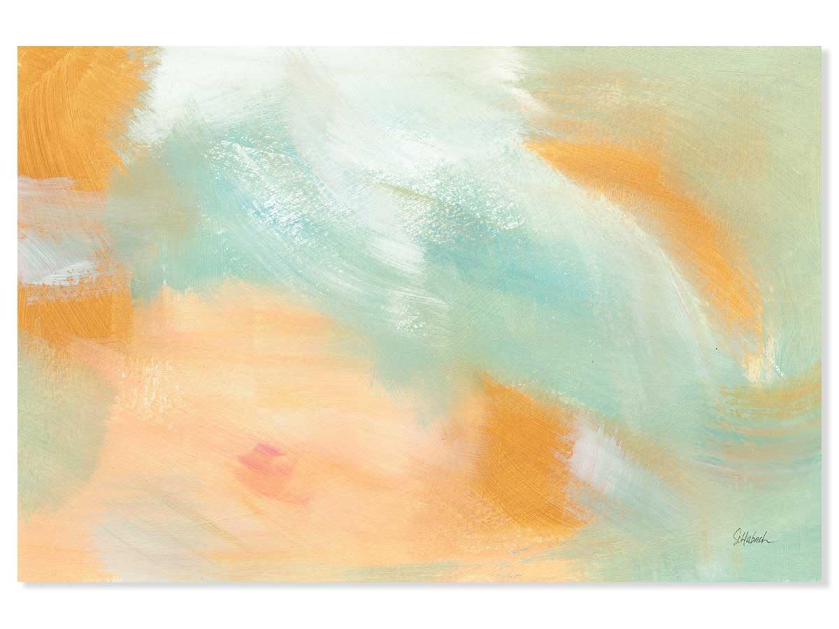 Poster Orange Blush - Made in France - Affiche sous Cadre Noir 45x30