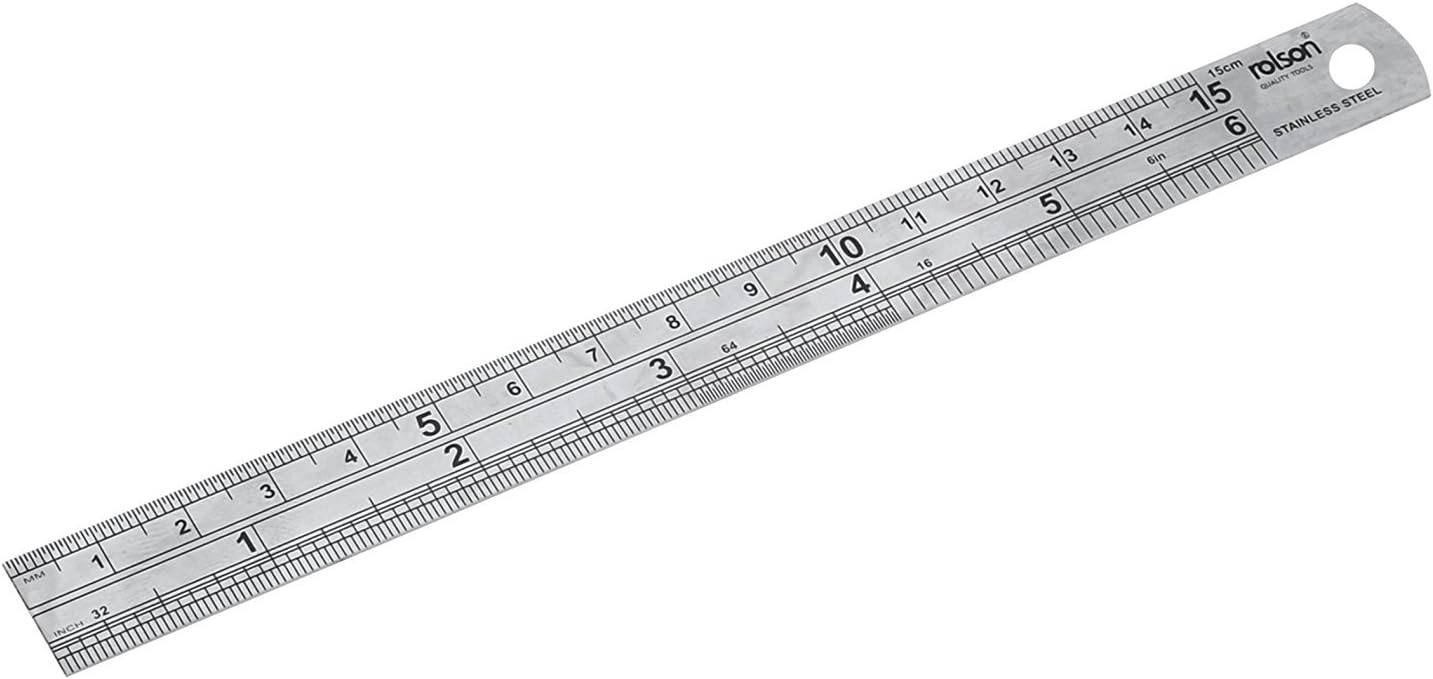 Rolson 50822 150 Mm Stainless Steel Ruler