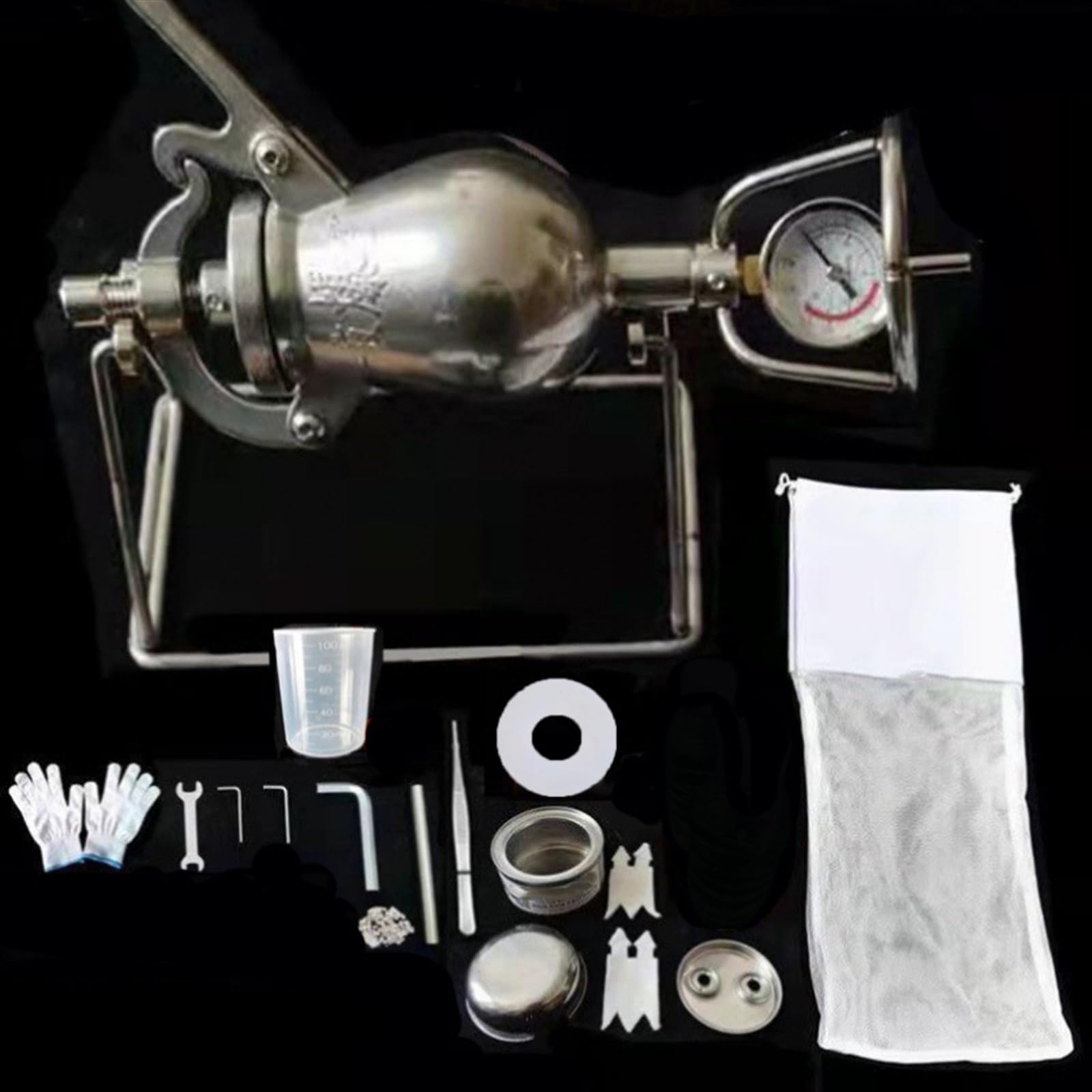 Wygwlg Mini Máquina De Palomitas De Maíz Nostálgica Retro, Mini Máquina De Palomitas Tostadora Profesional De Acero Inoxidable con Manivela Manual, 230ml con Mini Bolsa para Palomitas Maíz