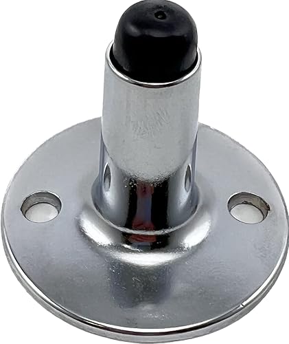 Harris Hardware 17313-B - Tope de puerta con acabado satinado cuadrado de calibre 14 laminado en frío #4