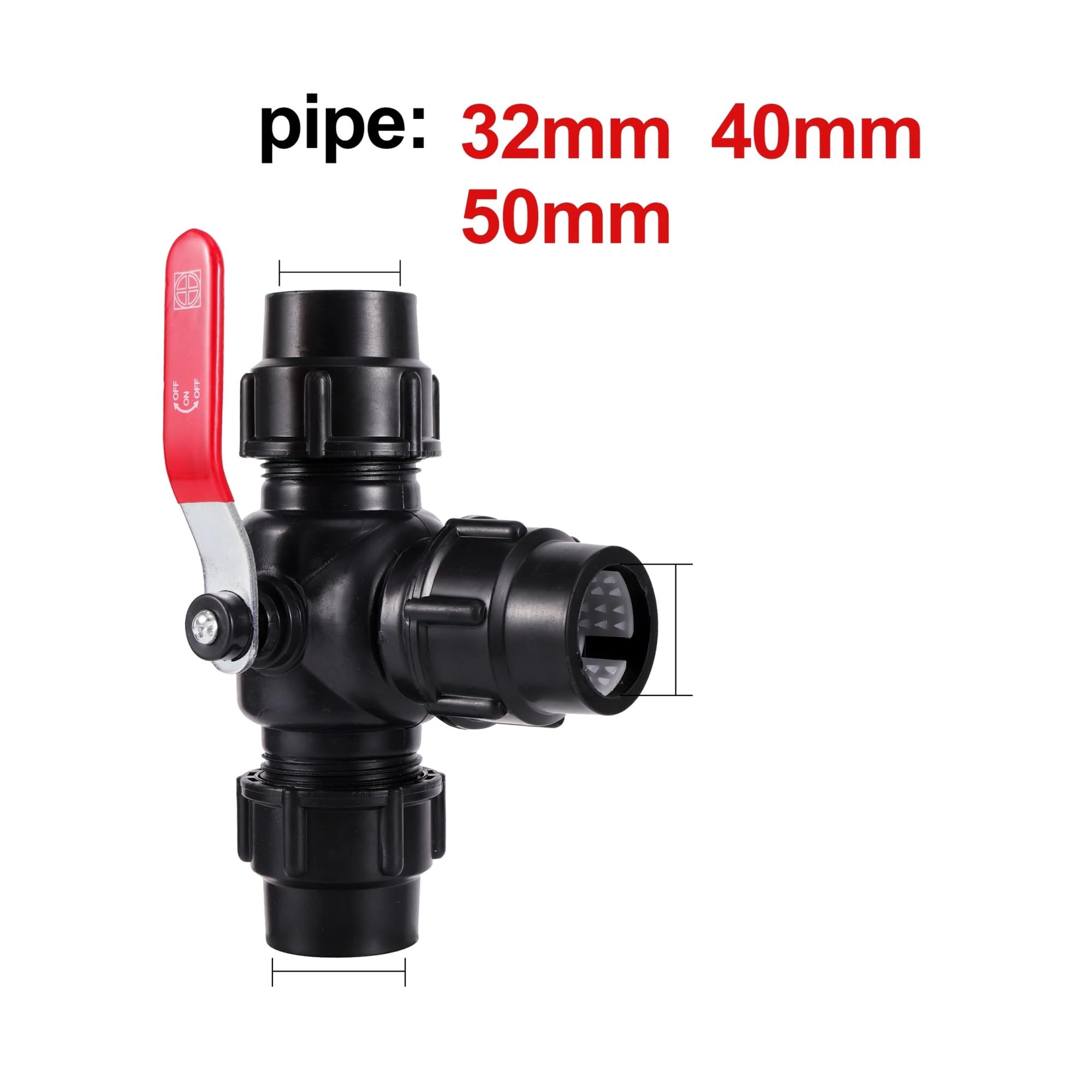 Conector de tubería de agua de conexión directa compatible jardín, acoplamiento rápido de PE negro, accesorios de tubo de PVC PE compatible riego agrícola, 20~50mm(Black-08,50mm)