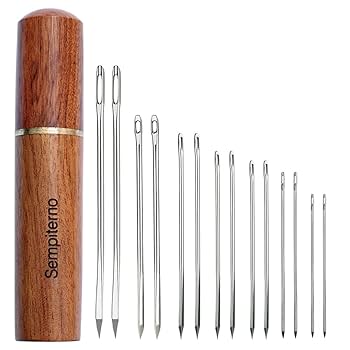 Amazon | sempiterno 手縫針 三角針 革工具 革用針 手縫い針