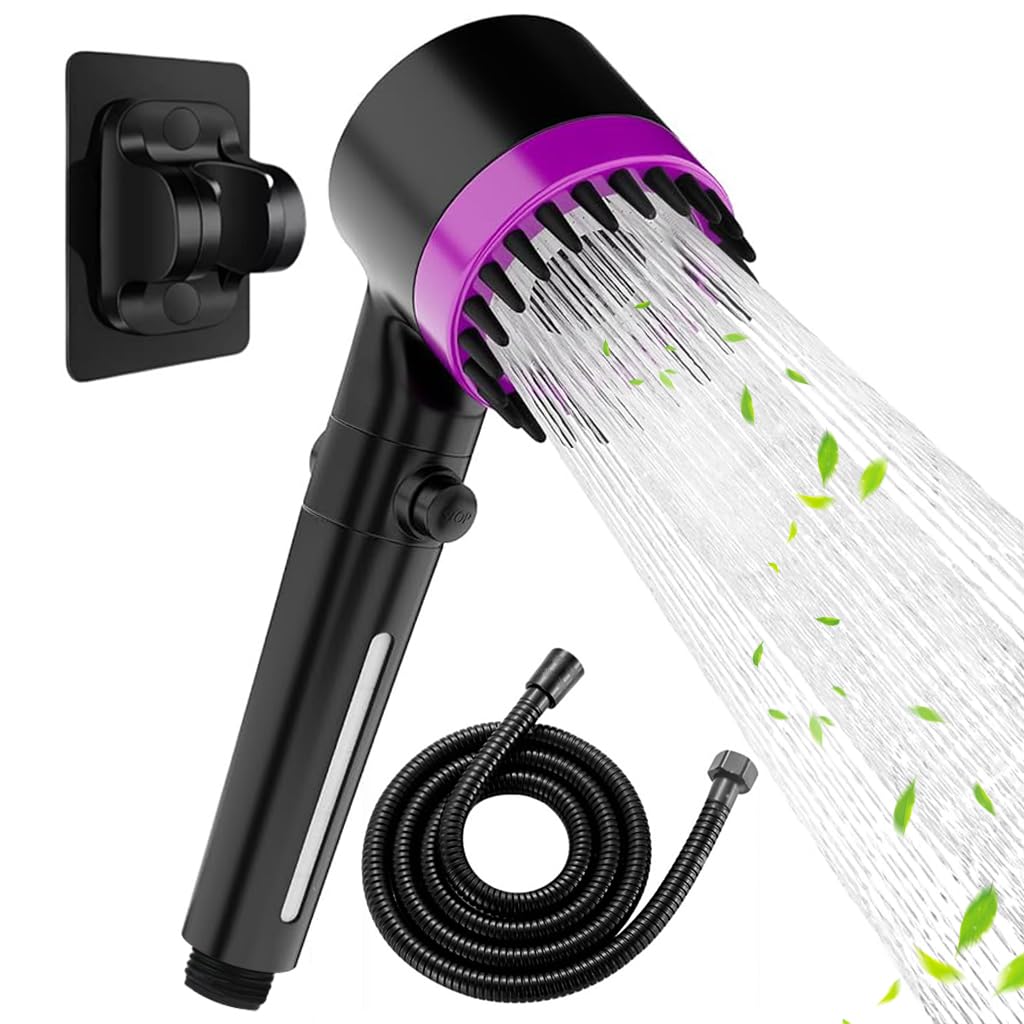 HASTHIP® Hand Shower, 3 Modes High Pressure Handheld Shower Head with Pause Button Hard Water Softener with Filter Core, 59 Stainless Steel Hose and Wall Shower Head Holder (Black) (B0D2KSQBKR) Amazon Price History, Amazon Price Tracker
