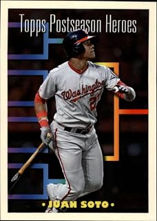2019 Topps Throwback Thursday Baseball #240 Juan Soto Washington Nationals Postseason Heroes on 1993-94 Basketball Design Print Run 445