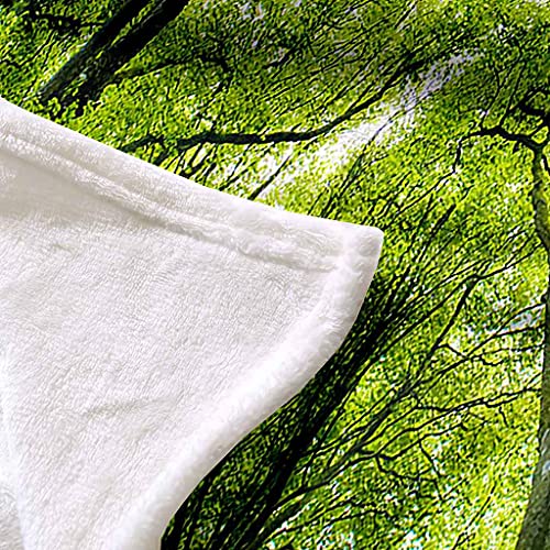 Couverture impression 3D forêt verte pour une ambiance cocooning au salon - 6