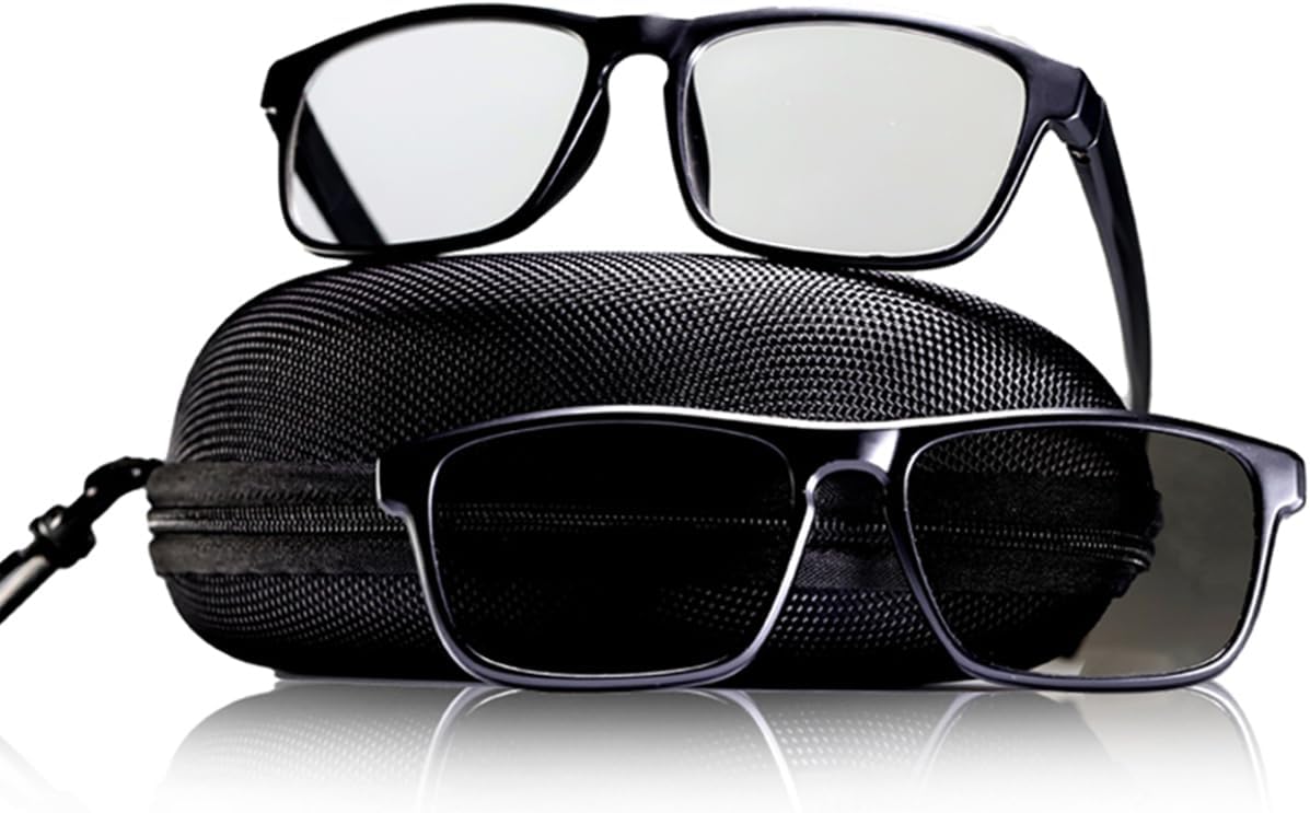 Polarized Sunglasses Tattoo Vision Lenses and Extra Frame With Semi-Transparent Linear UV380 Polarized Lens Increases Clarity in Bright Light Using for Indoor Tattooing