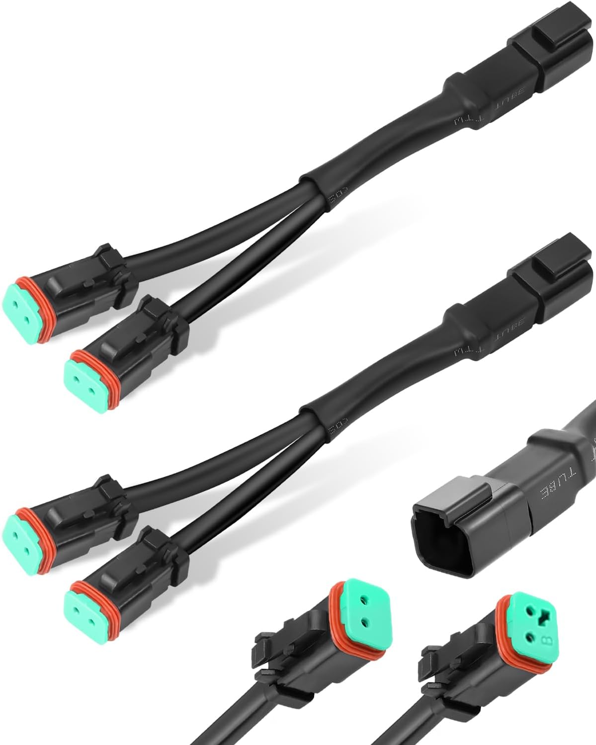 2 In 1 Leads Deutsch Outputs DT, Y Shape 2 Pin DTM Female