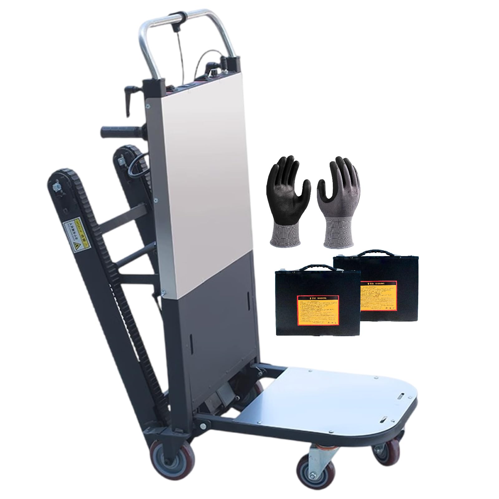 Profesjonalny Składany Wózek Schodowy - Elektryczny Wózek Schodowy 500 W/850 W Z Pogrubionymi Gumowymi Gąsienicami, Regulowana Prędkość (Udźwig 220/290 Kg) 500w(1battery)