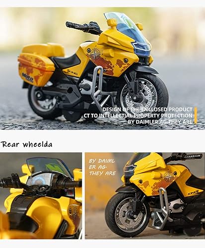 Miniatura 5 de Juguetes de motocicleta de tracción hacia atrás, pequeño regalo con iluminación musical, motocicletas de policía de juguete para niños de 3 a 12