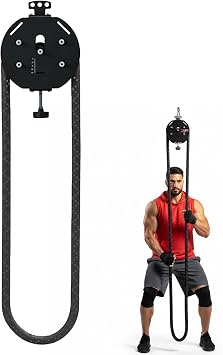 Endless Rope Trainer, Portable Cable Pulley System, Pulley Cable Machine System with Adjustable Resistance, Home Gym Equipment, for Grip, Arms, Back, Body Coordination Exercises