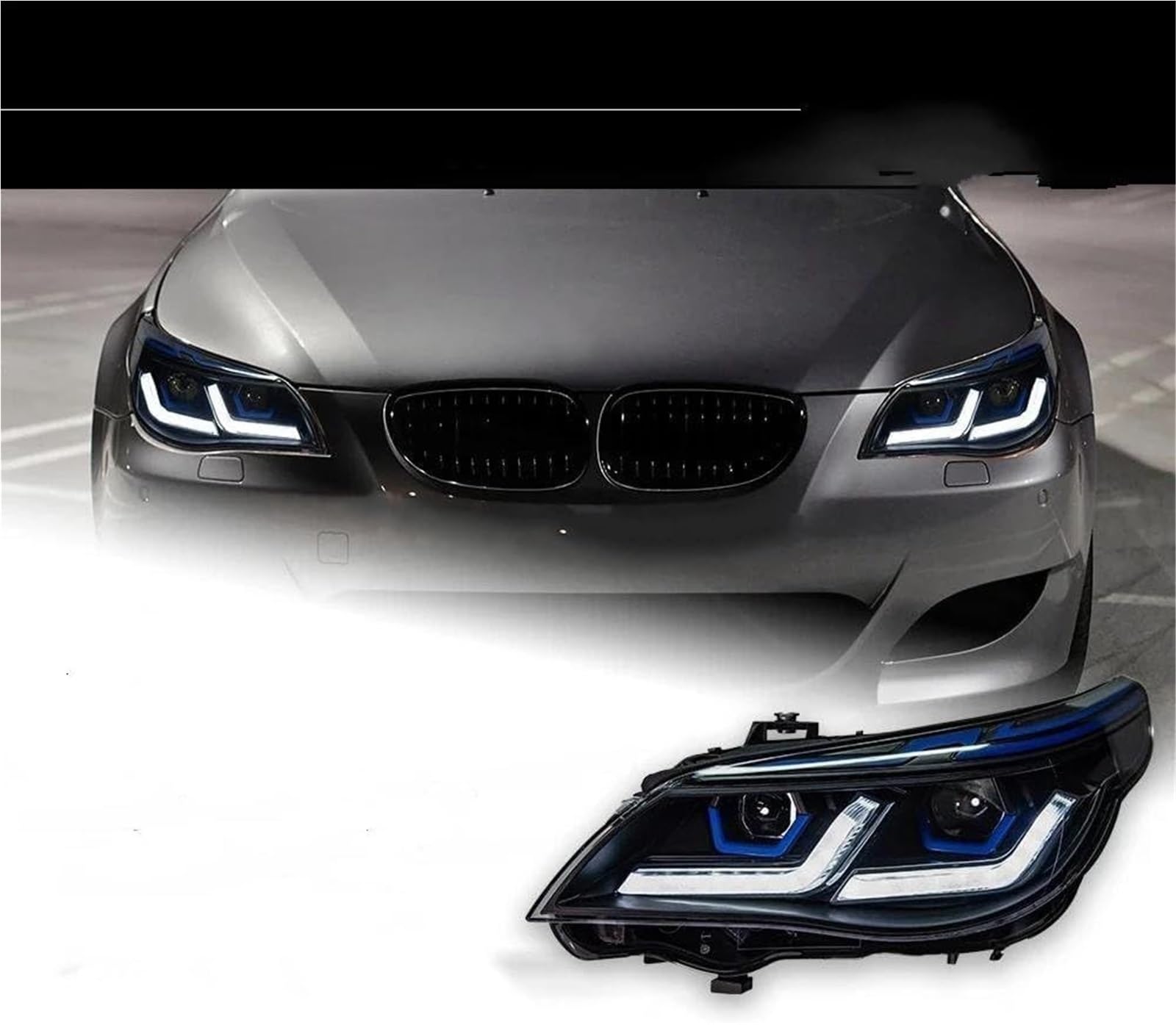 Autoscheinwerfer Scheinwerfer, 2 Stück, für BMW E60 2003–2009 523i 530i, Frontlampe