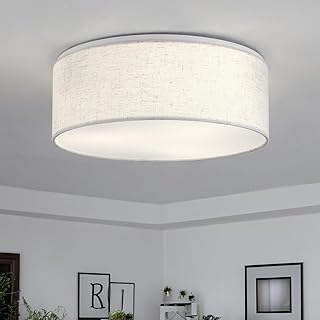 Luupyia 3-Lights Drum Ceiling Light Fixture 12.6 Inches, Vintage Unique ...