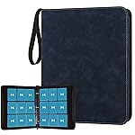 GERMUN 720 Card Binder, Premium Trading Card Binder, 9 Pocket Double Sided Pocket PU Card Collection Binder, Collector Card Album, Card Folder for MTG, TCG, Sports Cards, Game Cards (Dark Blue)