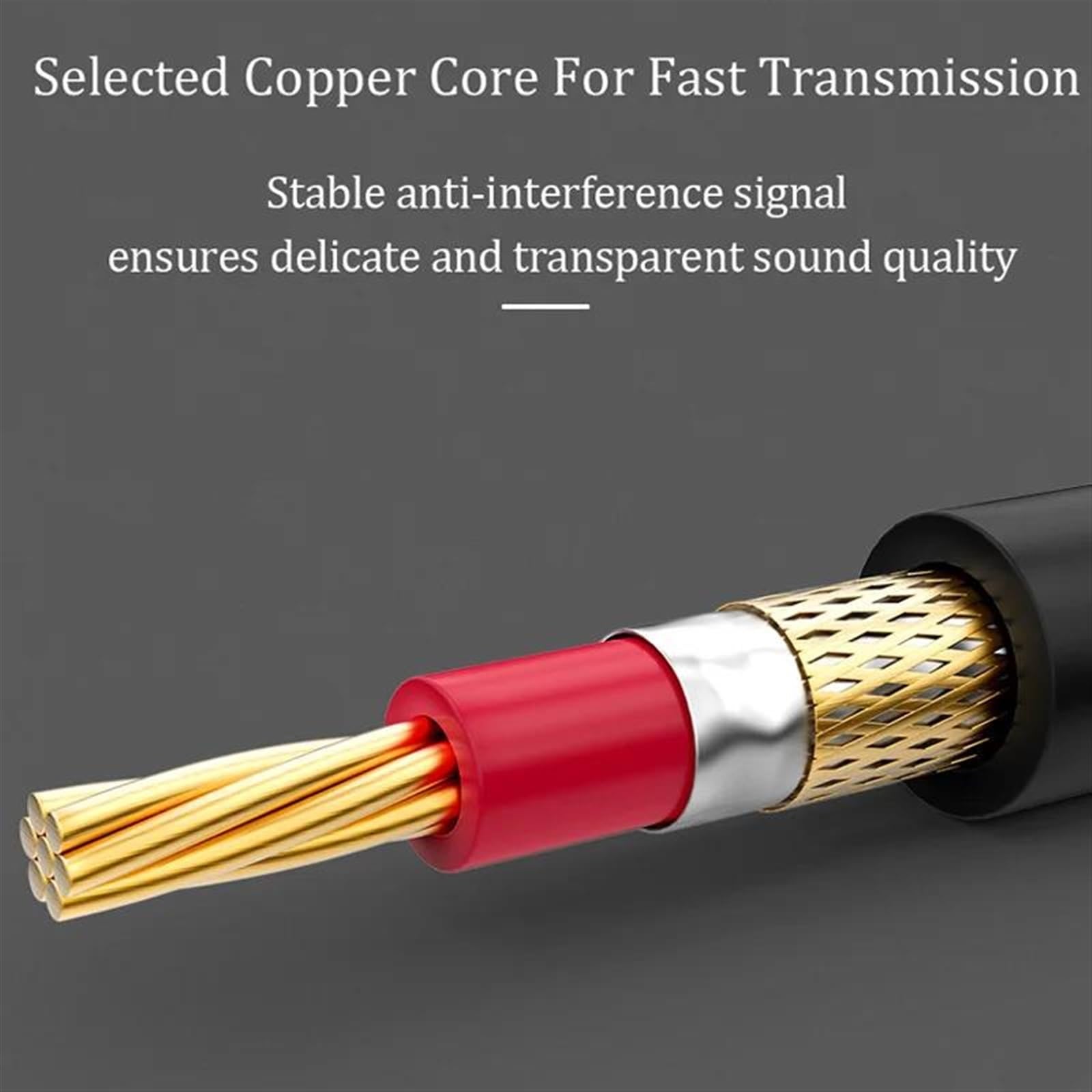 Pro Audio kabel Kabel 6,5 Mm 6,35 Jack Męski Do Męskiego Kabel AUX Do Stereofonicznego Miksera Gitarowego, Wzmacniacza, Głośnika(5m)