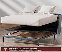 Vista 8 de Bunkie Board tamaño completo 54x75 - Tablas de cama de madera reforzada resistente para debajo del colchón, tablero de soporte universal para sofá