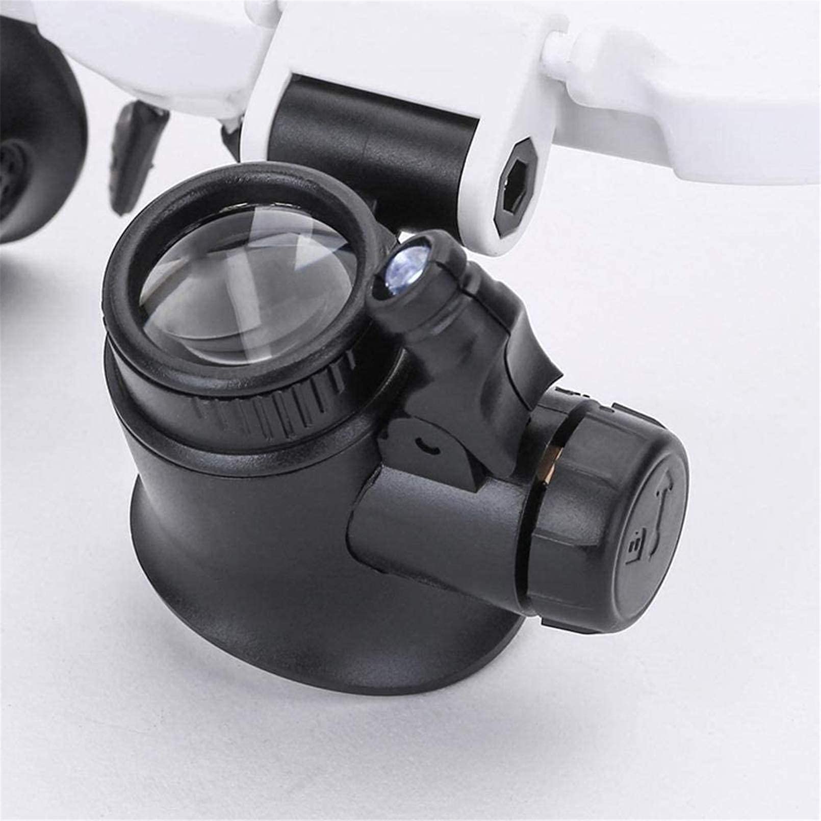 Stirnbandlupe, Handlupe, Kopflupe, Stirnbandlupe Mit LED-Beleuchtung 8X, 15X, 23X Lupe Für Uhrmacher, Schmuckhersteller.