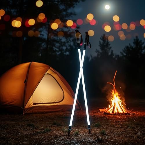 Miniatura 9 de Ilumina tu sendero bastón de seguridad LED premium  Aluminio de grado aeroespacial y PC duradero, IP55 impermeable para senderismo nocturno y