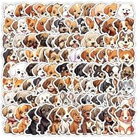 100PCS Cute Dog Stickers, Funny Hand Painted Animals Stickers for Guitar Skateboards Cups Luggage, Vinyl Waterproof Pet Cat Decals for Boys Girls Teens