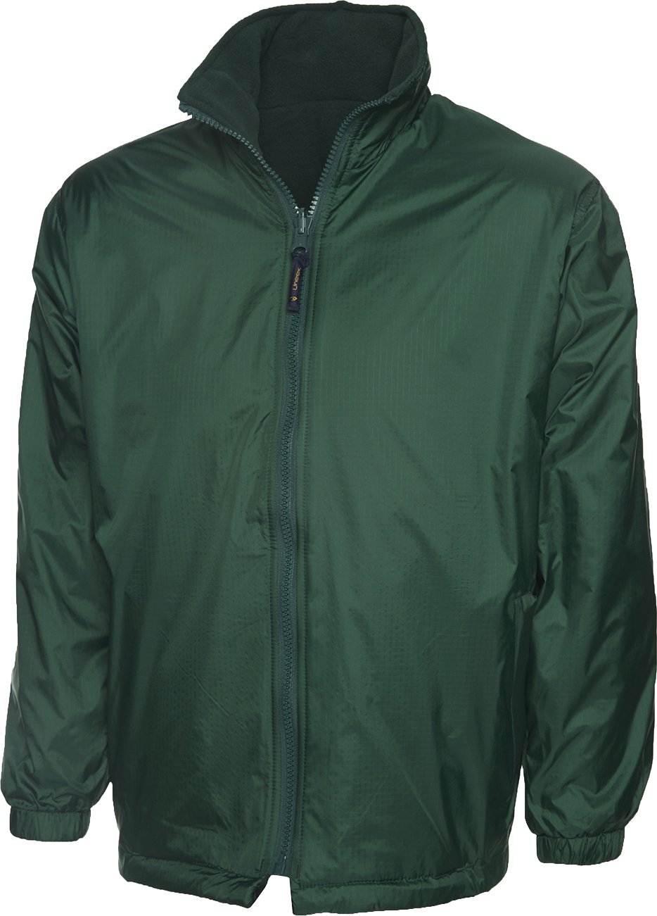 Shoppersbay Bottle Green Uneek Uc606 Childrens Reversible Fleece Jacket 7/8 Yrs