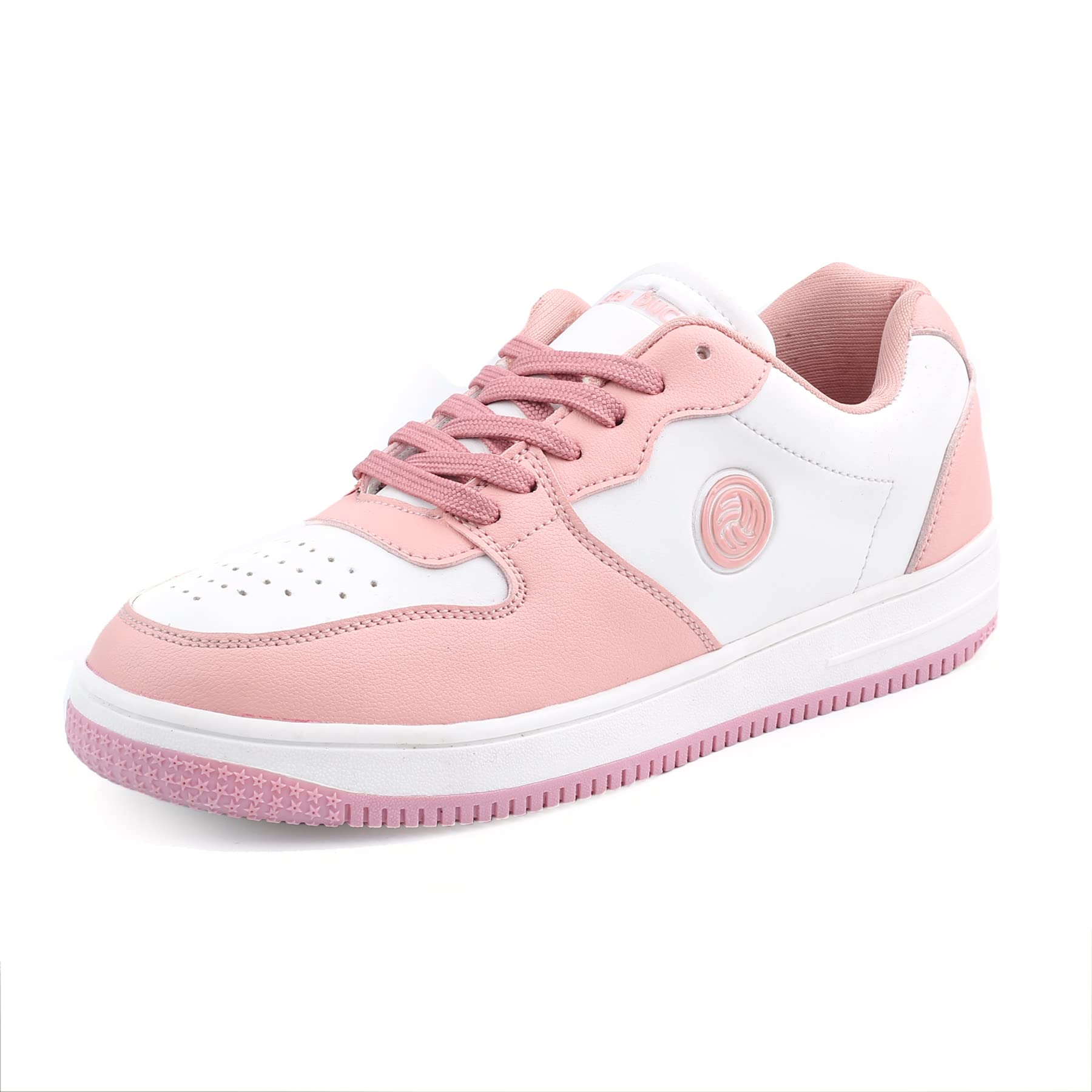 Bacca Bucci® Emily Low-top Womens Flat Sole Sneakers | Colorblock Shoes with Rubber Outsole- Pink, Size UK38 (B0C17DJFMR) Amazon Price History, Amazon Price Tracker
