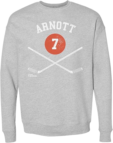 500 LEVEL Jason Arnott Crewneck Sweatshirt - Jason Arnott Edmonton 7 Sticks