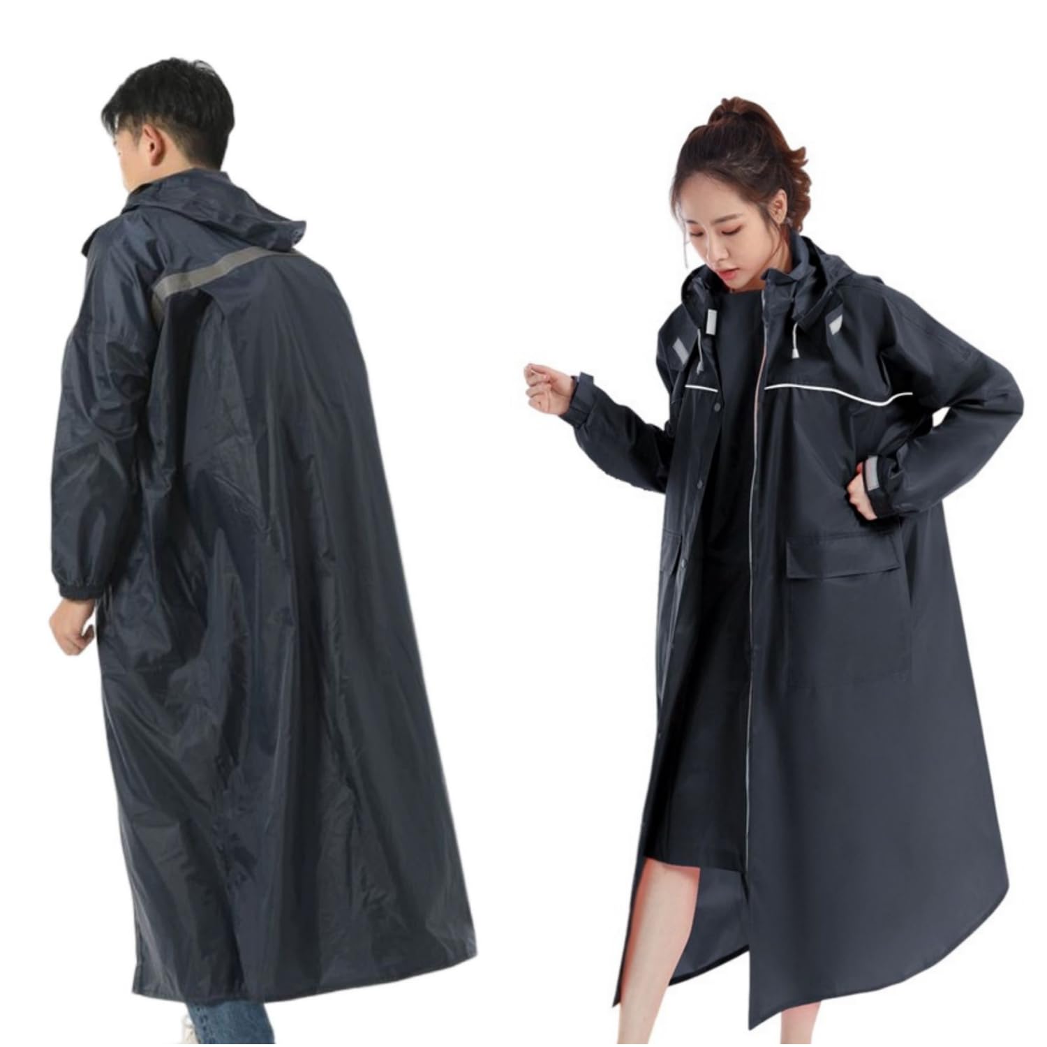 Amazon | [JYZ] レインコート ロング リュック対応 レインポンチョ