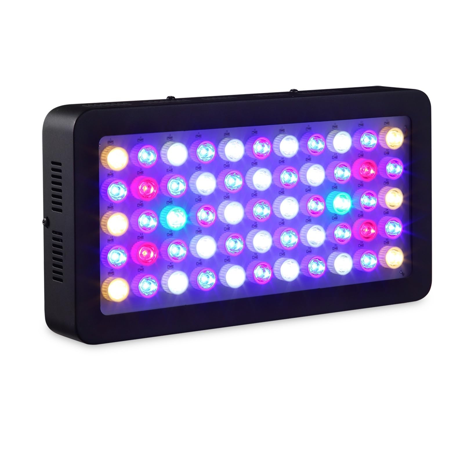 Luz LED para Acuario Luz LED for Acuario, Espectro Completo Regulable de 165W for pecera, Crecimiento de Arrecife de Coral en Agua Dulce y Agua Salada con LPS Blanco y Azul