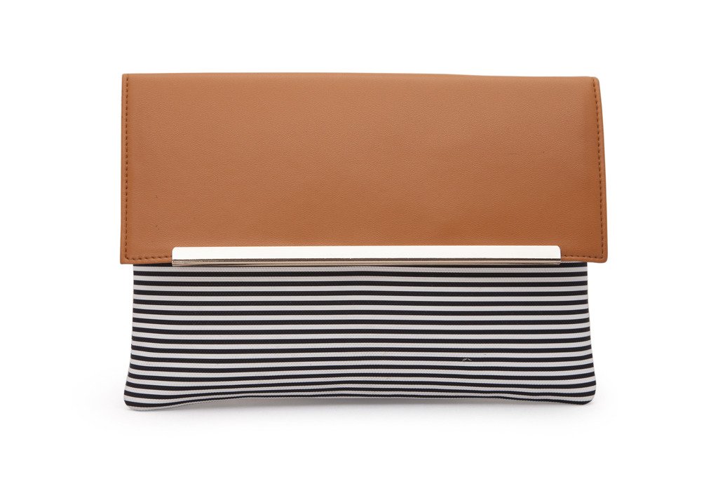 BagstopiaWomen's Stripe and Tan Casual Sling Bag