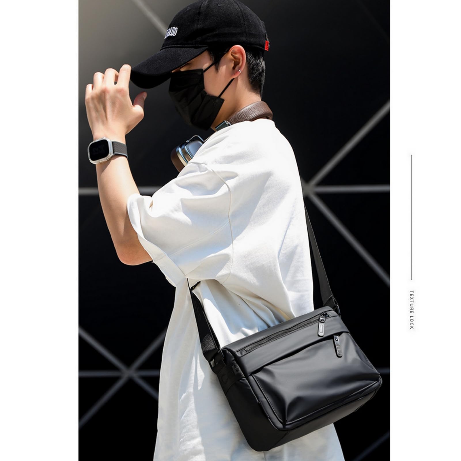 Borsello Uomo Tracolla Zaino Multiscomparto Impermeabile Con A Da Casual Ed Elegante