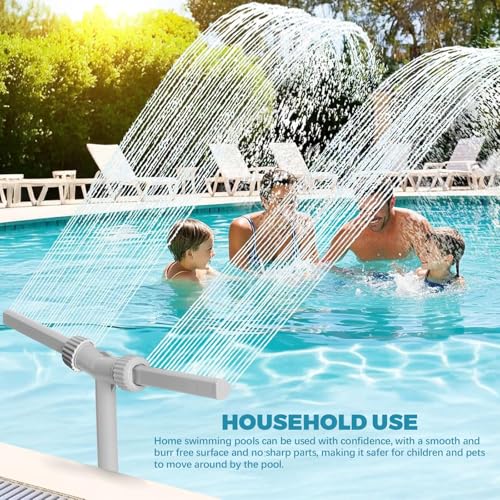 Dual Spray Pool Fountains, Upgrade Pool Fountain, Dual Spray Water Fountains for Above Ground/Inground Pools, 360° Adjustable Pool Cooler & Aerator Accessories Fits 1.5"/2.2" Return Jet by ARVORUM - Used condition - Image 5