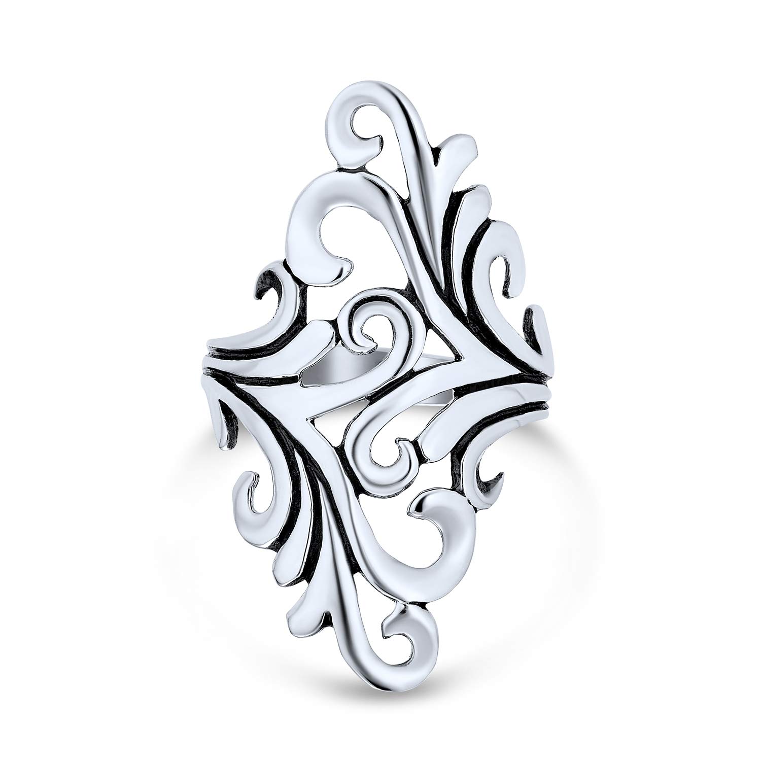 Geometric Unique Fashion Statement Full Finger Ring For Women For Teen .925 Sterling Silver