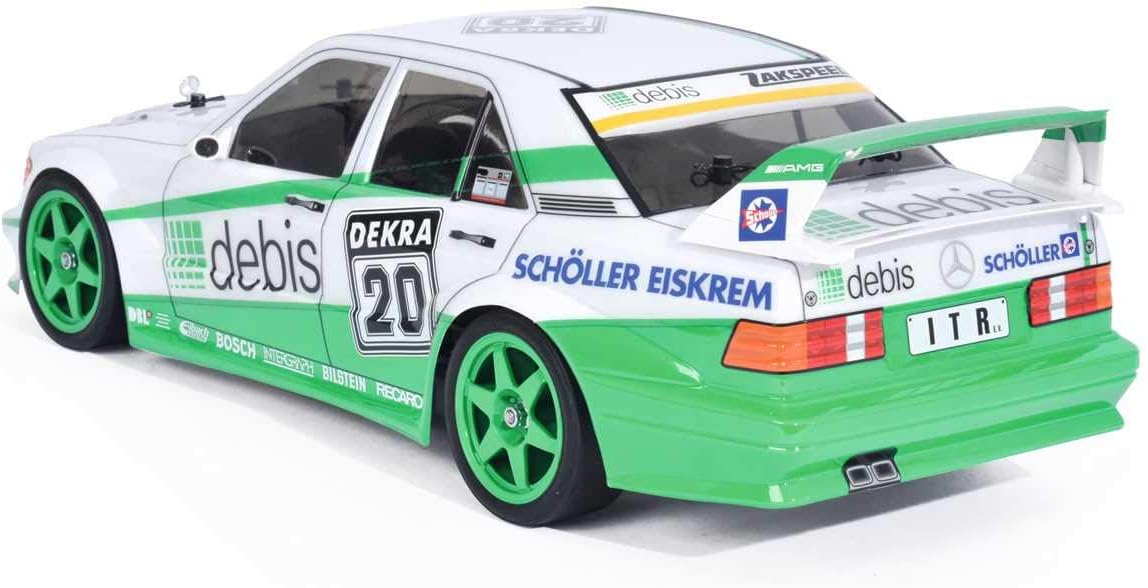 Tamiya 58656 Mercedes-Benz 58656-1:10 RC MB 190E debis Zakspeed TT-01E, Remote Controlled car/Vehicle, Model Building, kit, Unvarnished