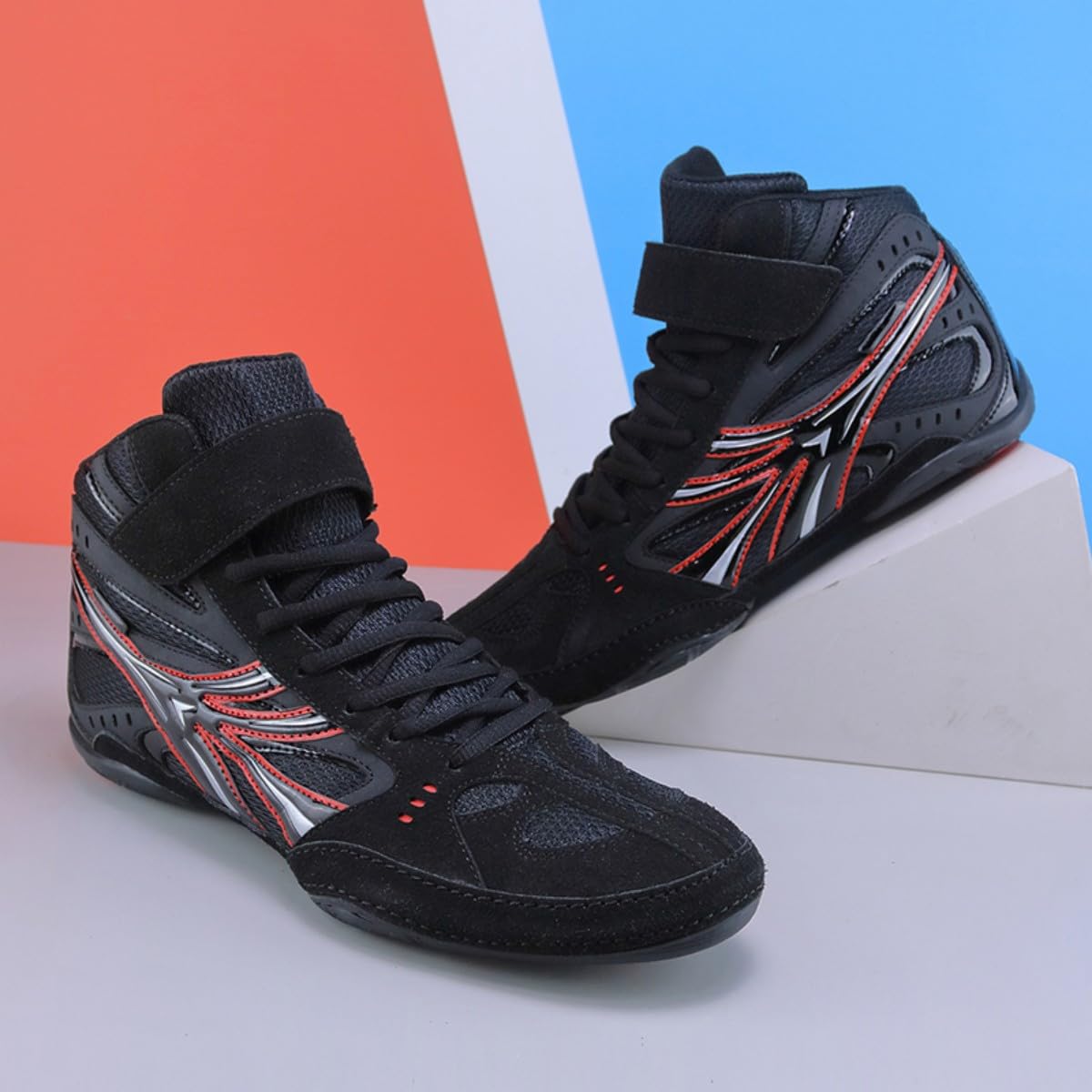 Scarpe da Boxe Scarpe da Squat Profondo da Uomo Scarpe da Wrestling Scarpe da Allenamento da Boxe da Combattimento Scarpe da Boxe da Uomo E da Donna Traspiranti per Bambini