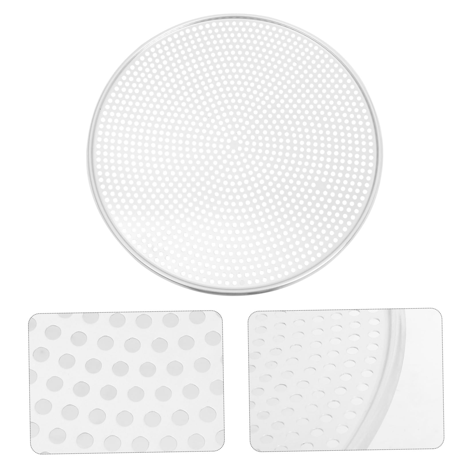 NUOBESTY Pizzablech 40cm Durchmesser mit Antihaftbeschichtung aus Aluminium Rundes und Perforierter Oberfläche für Hausgebrauch und Kaffeehäuser