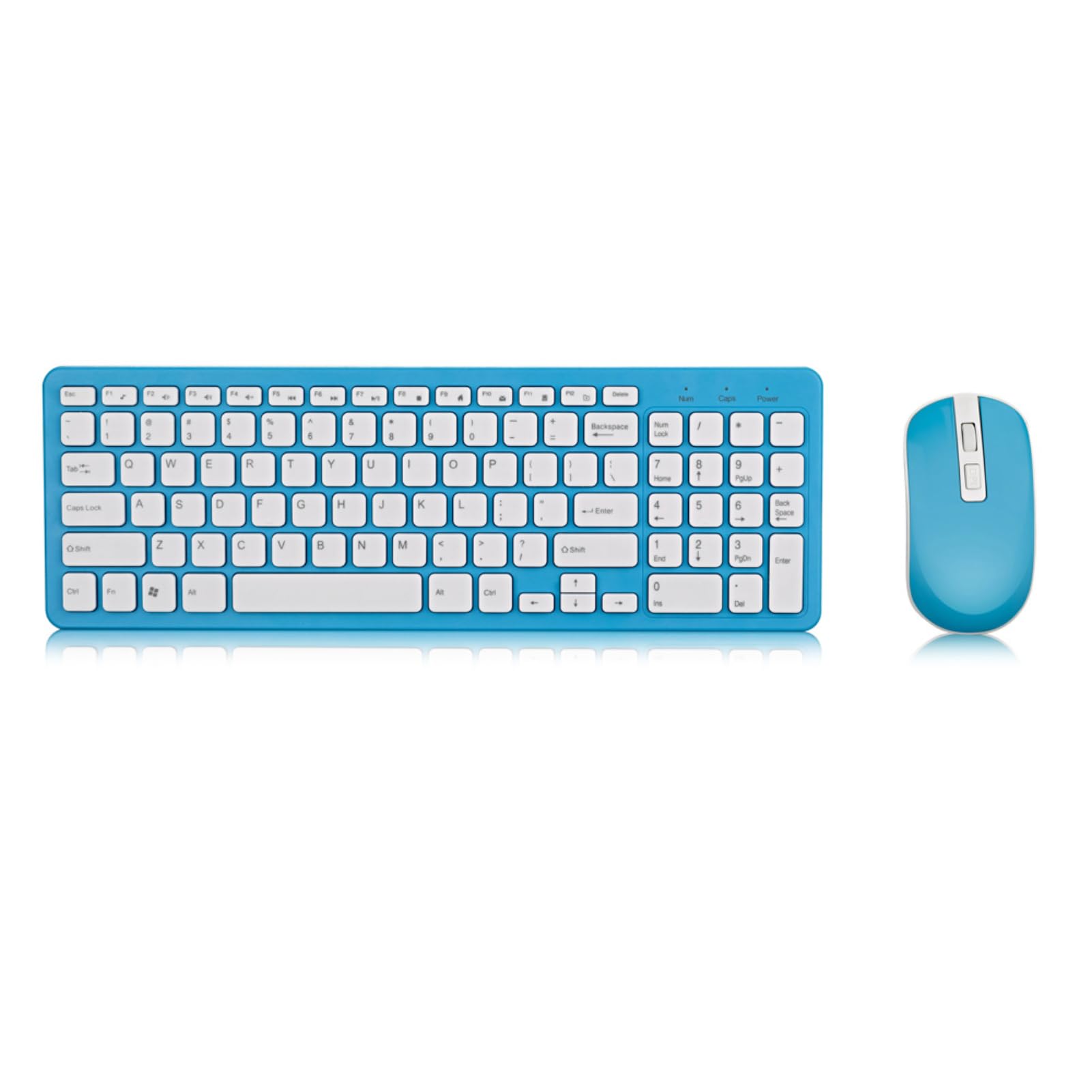 Keyboard Mouse Combo, 96 Key Computer Keyboard with Silent Mouse, Anti Slip Keyboard Mouse for Laptop Desktop PC, 10m (Blue)
